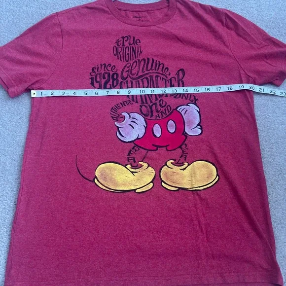 Disney Store Disney Mickey Mouse Graphic T-Shirt Mens Medium Red - Picture 6 of 7
